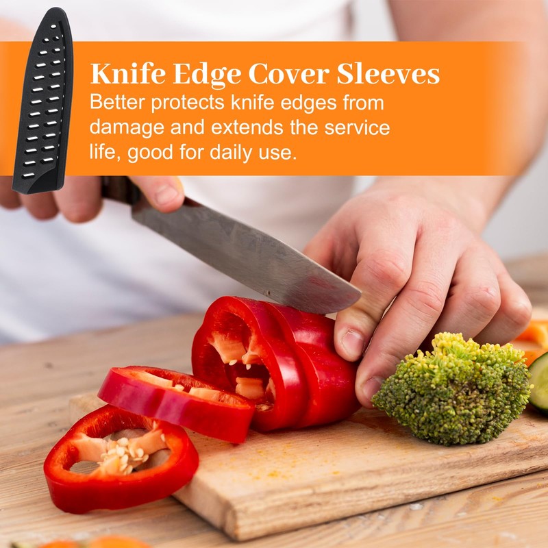 LXUEJIE 8 Pcs Universal Knife Guards Set, Plastic Safety Knife