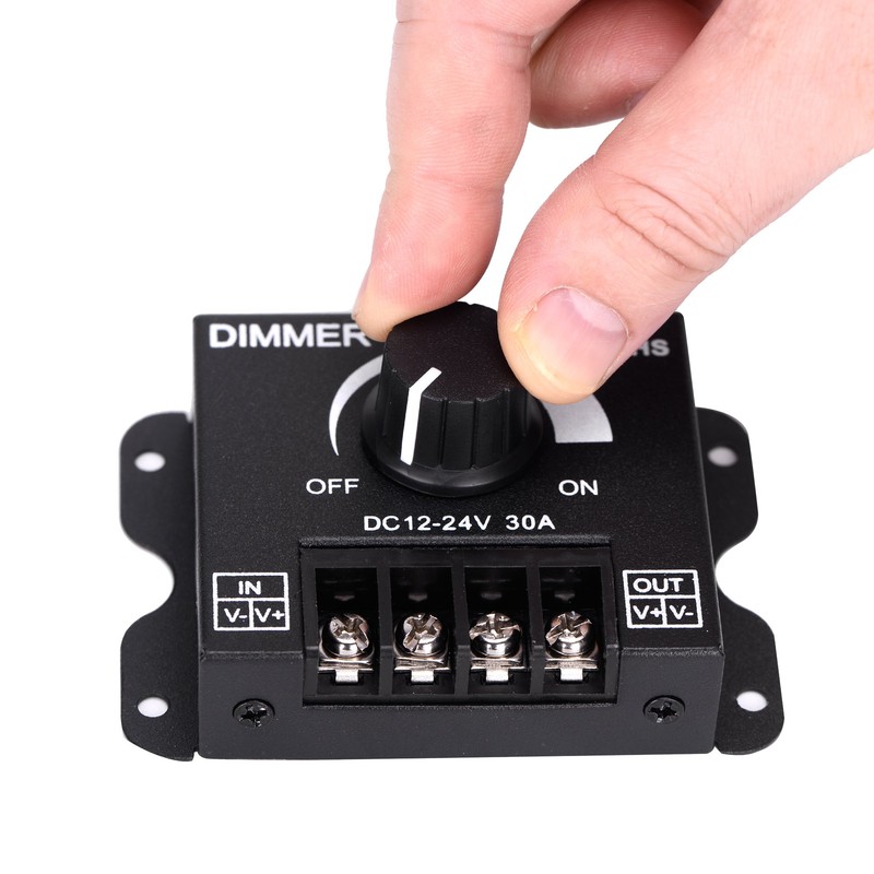 LED Dimmer DC 12V-24V Lighting Dimming Controller 30A 12 Volt