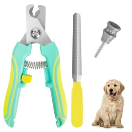 Diamond Dremel Dog Nail Grinder Attachment & Dog & Cat Pets Nail Clippers and Trimmers, Dremel Accessories & Dog Nail Trimmers with Safety Lock to Avoid Over Cutting, Grooming Tool for Pets