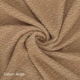 Leisurewear Causal Jersey Knit Rib Fabric,Casualwear Dress Making Knitted Material,Honeycomb Texture. Make Jumpsuit Onsies Nightwear Tracksuit Hooded Playsuit,Neotrims UK. Beige, 1/2m