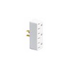 Leviton 15 Amp, 125 Volt, Triple Outlet Adapter, 697-W, White