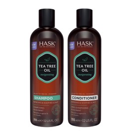 HASK Tea Tree Oil & Rosemary Invigorating Shampoo + Conditioner Set | Refreshes Scalp, Soothes, Sulfate-Free, Paraben-Free, Gluten-Free, Color Safe | 12oz each