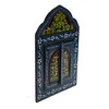 Moroccan Wall Mirror With Doors Hand Painted Arabesque Handmade Decor