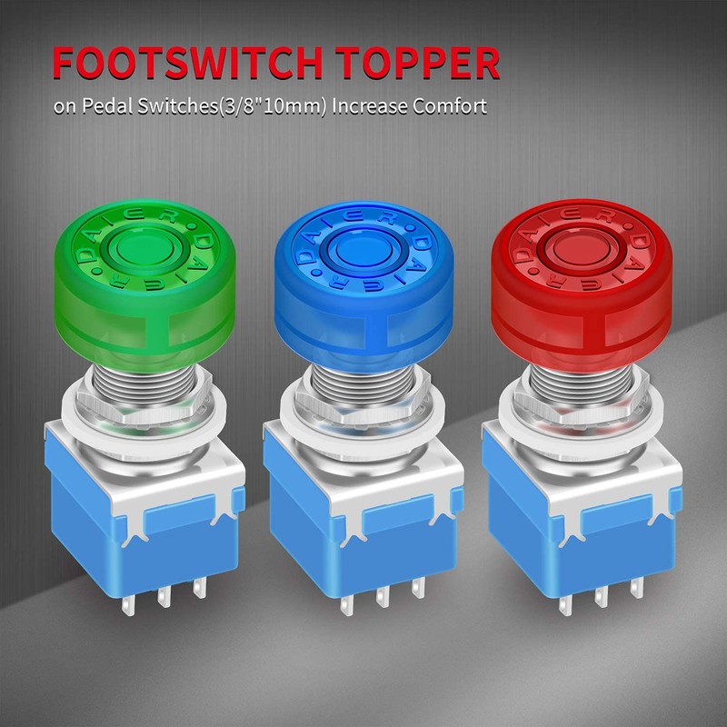 DaierTek Footswitch Pedal Buttons Glow in the dark, Guitar Effect