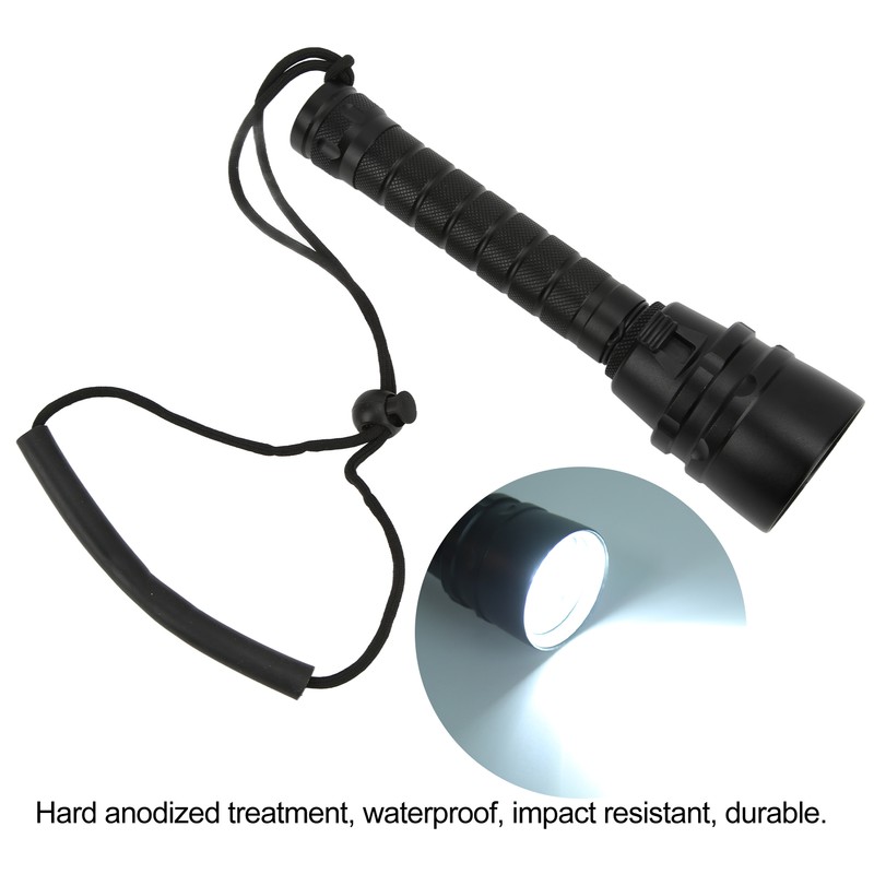 S5 Diving Flashlight with Anti Skid Rope Hard Anodized Treatment