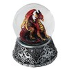 ICE ARMOR 3.25" H Red Volcano Dragon Snow Globe Statue