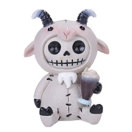 SUMMIT COLLECTION Furrybones Billy Signature Skeleton in Goat Costume with Root Beer Float