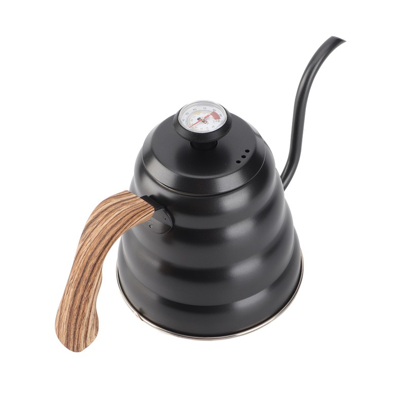1.2L Stainless Steel Tea Coffee Kettle with Thermometer Gooseneck Spout
