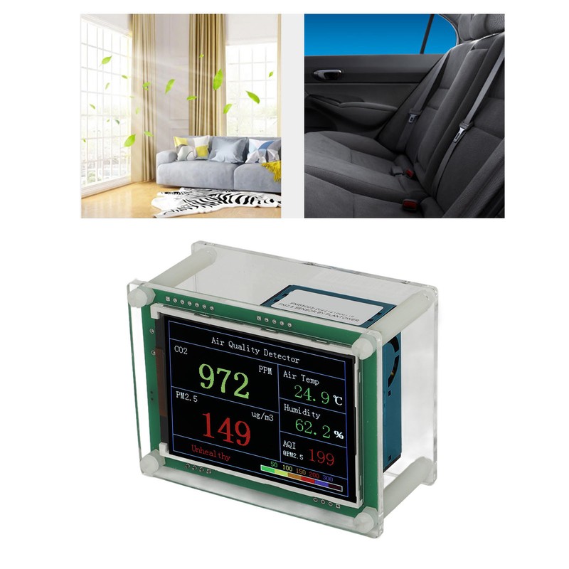 Air Quality Monitor Home Carbon Dioxide Detector High Accuracy Sensor