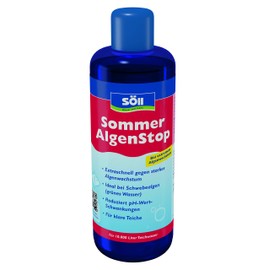 Söll 83159 SommerAlgenStop, 500 ml - Teichpflegemittel gegen starkes Algenwachstum im Sommer/extraschnelle Teichpflege gegen Schwebealgen Teichalgen Blaualgen