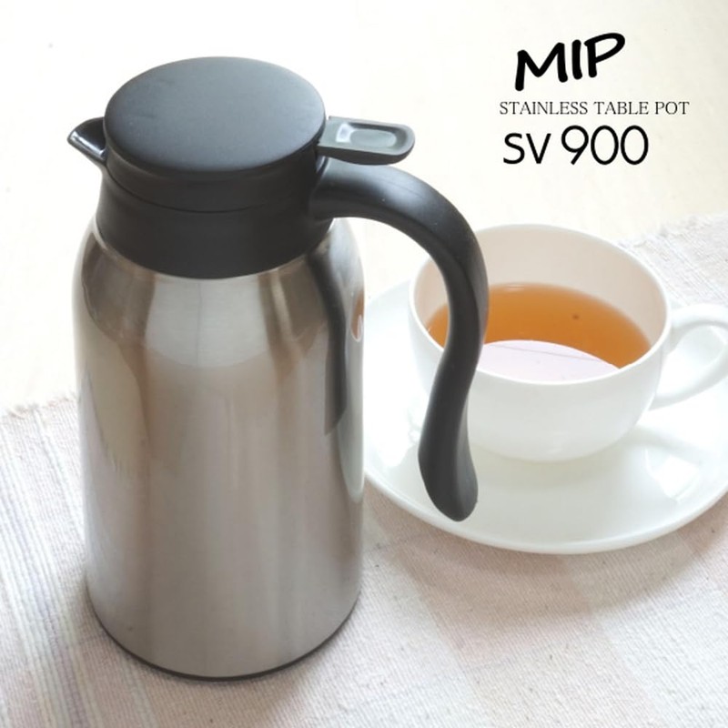 Living 410708 Hot and Cold Insulated Tabletop Pot 0.9L Silver