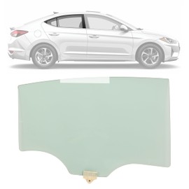JMTAAT Rear Right Door Window Glass Compatible with 2017-2020 Hyundai Elantra 4 Door Sedan Light Green Tempered Glass Passenger Side
