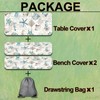 DYNH Shell Starfish Picnic Table Cover with Bench Covers,Nautical Coastal