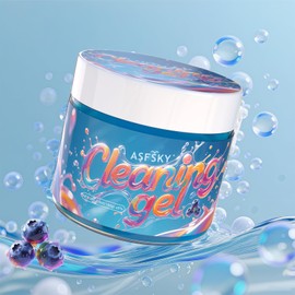 ASF Car Cleaning Gel (Blue Blueberry,1 Pack) Car Clean Putty Universal Car Interior Cleaner Slime Perfect Cleaning Kit Supplies Auto Detailing Tools Accessories Dust Remover Gifts for Men Women