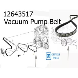 GM 12643517 Vacuum Pump Belt 2015-20 Escalade Suburban Tahoe Yukon Sierra Silverado
