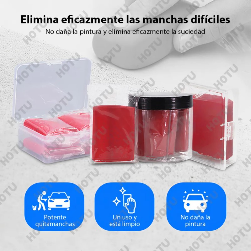 Hotu Barra Arcilla Descontaminante Auto Pack 6x100g Limpieza Efectiva