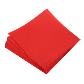MECCANIXITY 100 Sheets Origami Paper Double Sided 8x8 Inch(20x20cm) Square Sheet for Art Craft Project, Beginners, Gifts Decor, Bright Red