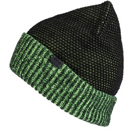 Kenneth Cole REACTION Men's Warm Winter Beanie Hat, Black/Neon Green, ONE Size