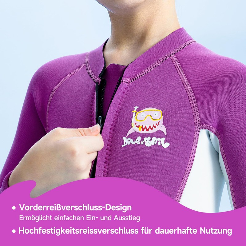 Children's Wetsuits Wet Suits for Boys Girls 2.5 mm Front