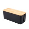 RYOHIN Lab Cable Box, Wooden, Slim Cord Storage, Cable Storage,