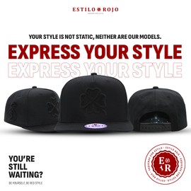 Ferreti Culiacan Good Luck Flat Brim Hat - Flat Bill & Black Hats for Men & Women, Adjustable Size