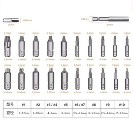 Damaged Screw Extractor Set Broken Bolt Stripped Screw Extractors with Magnetic Extension Bit Holder & Socket Adapt for Broken Screw and Bolt (Pack of 22)