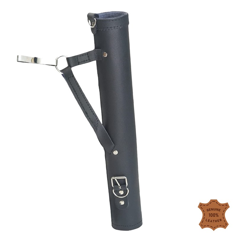 Black Leather Quiver Traditional Leather Archery Quiver Arrow Holder Waist/Hip