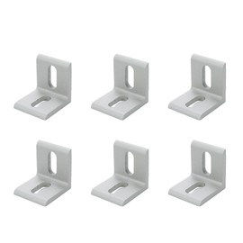 Tsnamay 3030 90°Aluminum Profile Angle Bracket 2 Hole 90 Degree Silver L Shaped Bracket Corner Brackets 3030 Series Aluminum Profile,6Pcs
