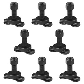 SKYJDM 8-Pack L-Track Double Lug Threaded Stud Fitting (Working Load Limit of 1,916 Pounds), Heavy-Duty Bolt Down Anchor Points for Truck Bed, Trailer Cargo, Pickup, RV, ATV Used with L-Track Rails