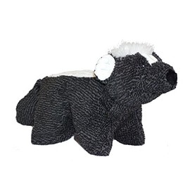 HuggleHounds Plush, Durable Knot-Less Squooshie Skunk, Black