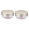 Mikinona 2pcs Portable Refillable Loose Powder Container Makeup Compact Case