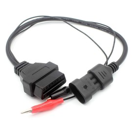 LoongGate 3 Pin to OBDII 16 Pin Adapter Plug Cable 3 Pin Pass Through For Old Cars