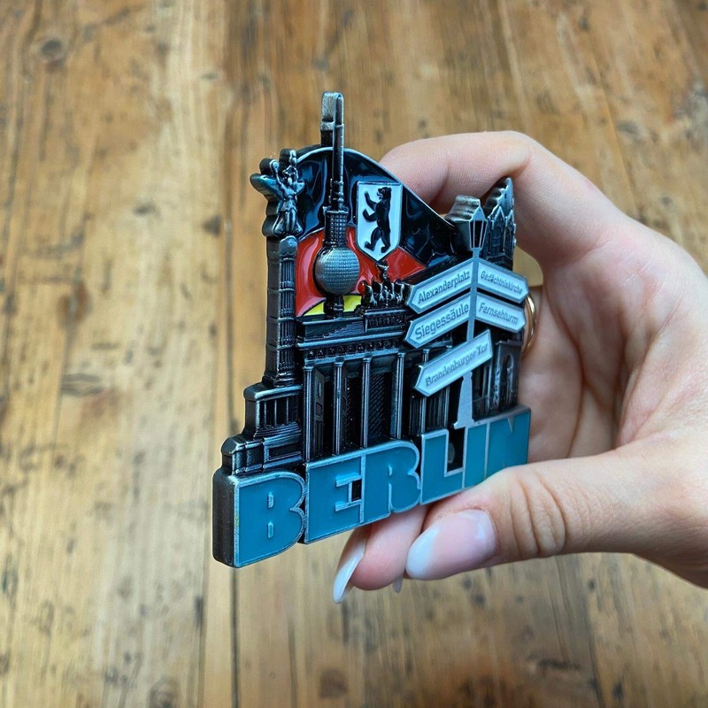 Metal Magnet Berlin Typical Capital Souvenir Fridge Magnet Designed in