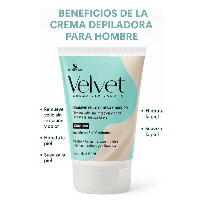 Crema Depiladora Corporal Para Hombre Sandscare 150 Ml