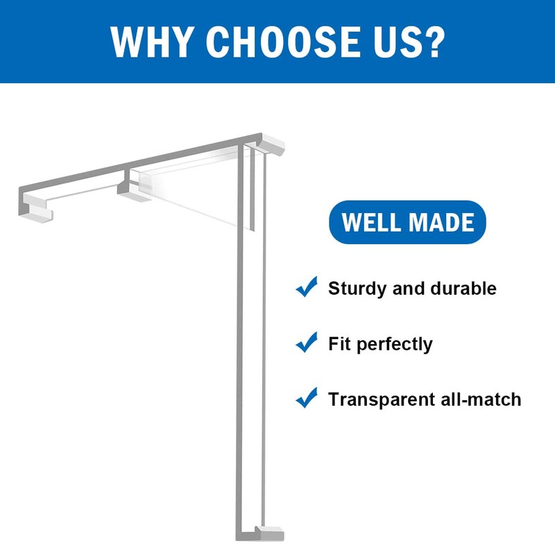 3.5 Inch Valance Clips, Clear Vertical Blind Valance Clip, Hidden