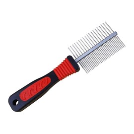 CVNRCLP Dual-Sided Deshedding Tool & Pet Grooming Brush | Professional Metal Shedding Comb for Dogs and Cats | Effective Fur Rake Trimmer | 20 x5cm