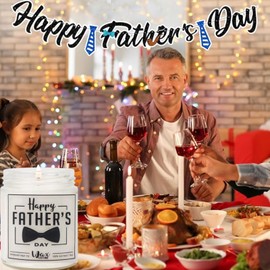 Lovery Fathers Day Vanilla Scented Candle Gift, 10oz Soy Wax