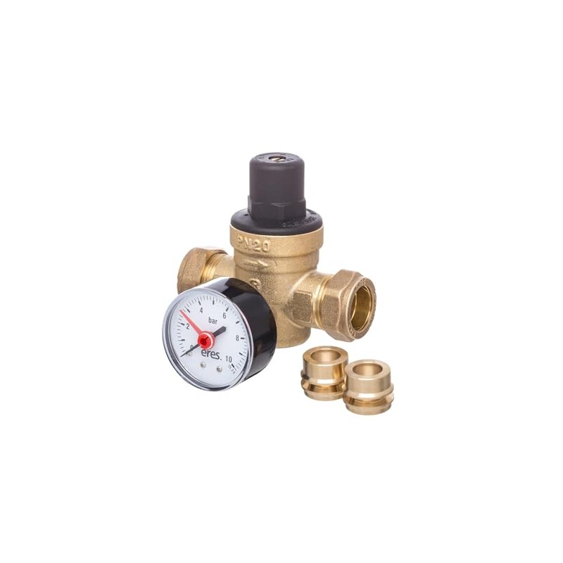 PRESSURE REDUCING VALVE WITH GAUGE 15 & 22MM ER-PRV1522