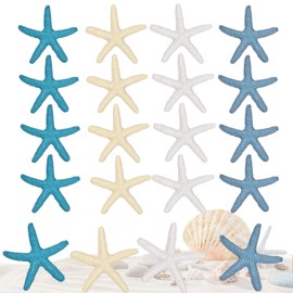 Starfish Decoration WISIRENT, Pack of 20 5.8 cm Mini Starfish Decoration, Starfish Decoration, Resin Natural Starfish, Finger Starfish for DIY Crafts, Beach Theme Party, Aquascape Accessories, Home