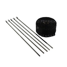 JC Performance Products USA Exhaust Pipe Wrap, Heat Shield Tape in: Fiberglass, Basalt (Titanium), Vermiculite or Foil Faced.