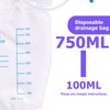 Urine Bag Leg Bags: 4 Pieces 750 ml Leg Bags