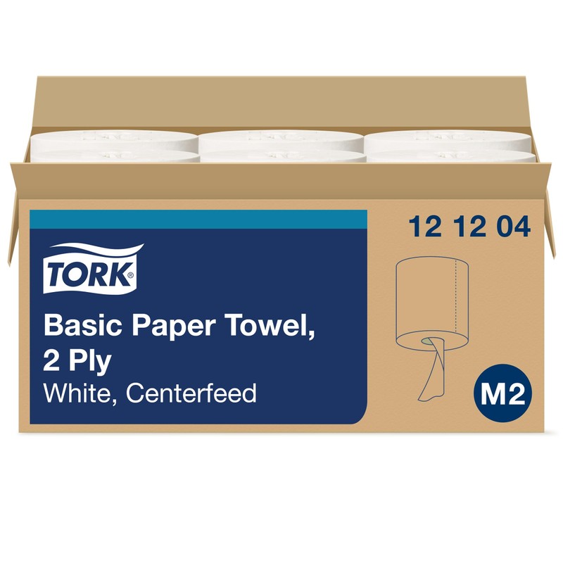 Tork Soft Centerfeed Hand Towel White M2, High Absorbency, 6
