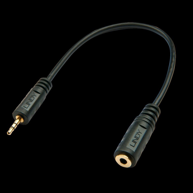 Lindy 35698 Premium Audio Cable 2.5mm Jack Male to 3.5mm