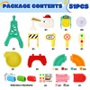 Bath Toys for Toddlers, 51pcs Traffic Themed Water Slide Track