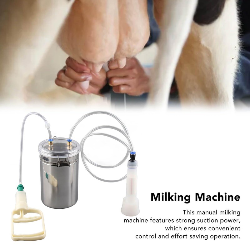 Manual Milking Machine, 2l Hand Pump Milker Machine Effort Saving