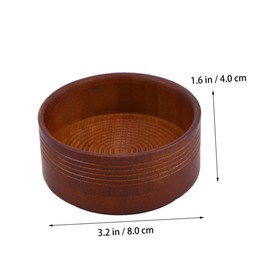 Gatuida Men's Durable Shaving Soap Bowl Large Deep Wooden Cup for Comfortable Lathering for Fathers and Boyfriends Polished Surface for Safe Use
