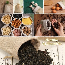 50PCS Bolsas de Arpillera con Cordón, 13 x 18CM Bolsas de Joyería de Lino, Bolsas de Arpillera para Dulces, Bolsas de Yute para Regalos, Cumpleaños, Fiestas, Regalos de Boda