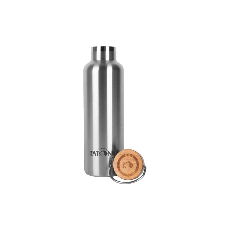 Tatonka Stainless Steel Drinking Bottle Hot + Cold Stuff Bamboo