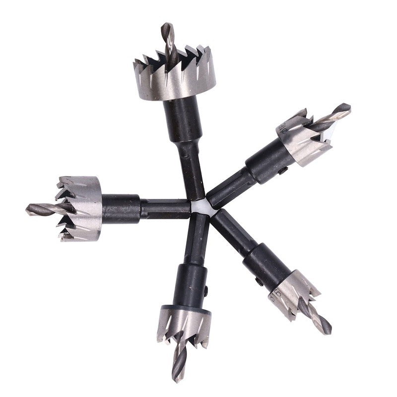 5Pcs Metal Hole Saw 16‑30mm High Speed Steel Wear Resistant