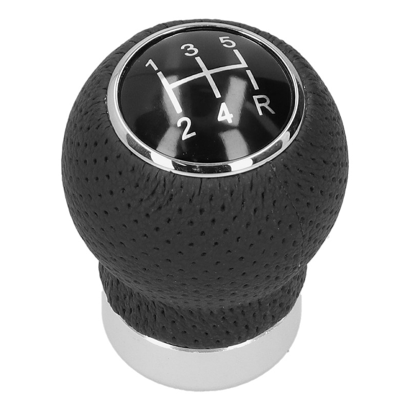 5 Speed Gear Shift Knob Genuine Leather Shifter Stick with